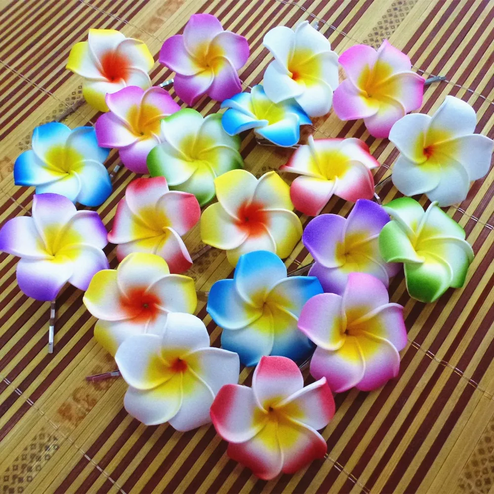 10PCS Hawaiian Plumeria Mousse Cheveux Fleur épingle à cheveux pince à cheveux Hawaïenne Femmes Cheveux 10PCS Hawaiian Plumeria Mousse Cheveux Fleur épingle à cheveux pince à cheveux Hawaïenne Femmes Cheveux