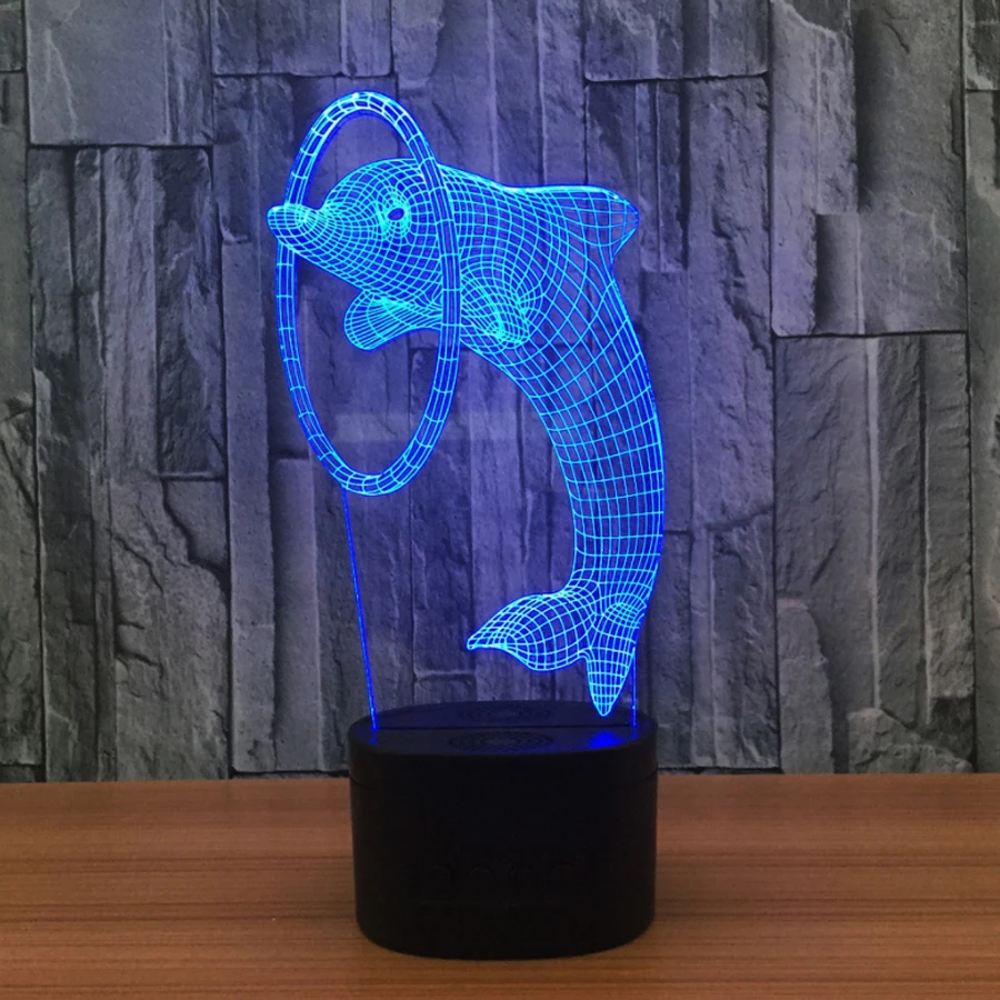 

Lamp 3D Night Light Kids Toy LED 3D Touch Table Lamp 7 Colors Flashing LED Light Christmas Hallowe Decorations for Home