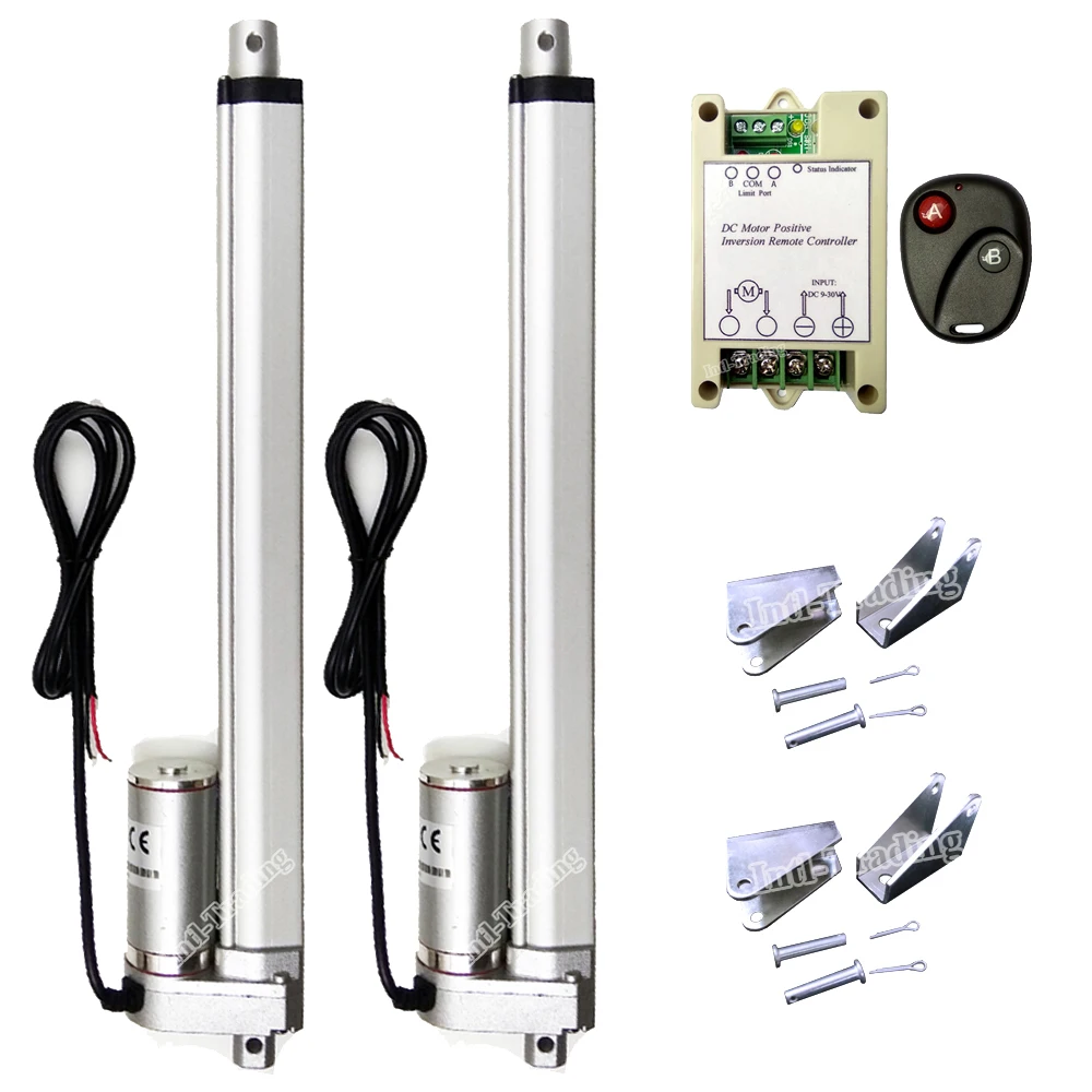 Set of 2 Linear Actuators &Jog/Self Lock/Interlock Wireless Controller