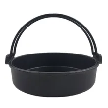 Чугунный японский стейк из нержавеющей стали, висячий горшок, ВОК, тушеный говяжий горшок, японский суповый горшок, горячий тушеный железный горшок с ушками