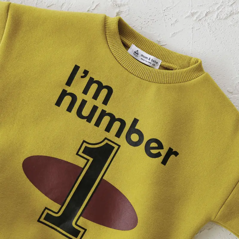 mother daughter dresses christmas sweaters family matching mother daughter clothes Number 1 Yellow family look Thicken velvet sweatshirts for girls hoody for girls svitshot for girls pjmasks (4)