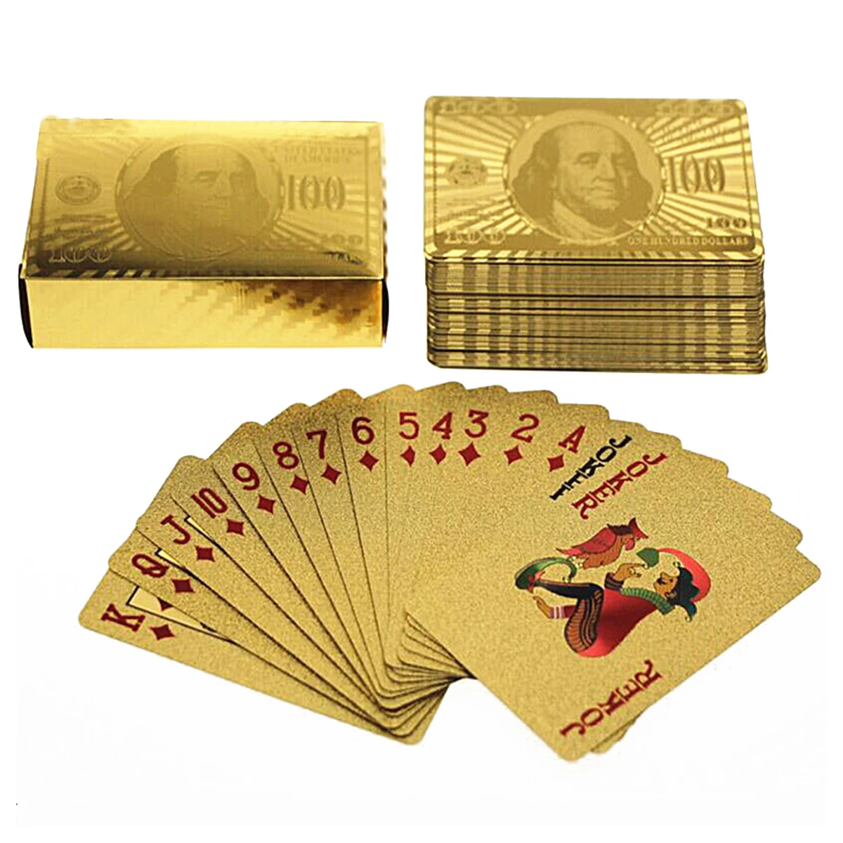 Goede Dek van Goud Folie Dollar Stijl Poker Speelkaarten