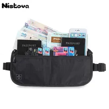 RFID прочная поясная сумка, водонепроницаемая складная сумка двойного назначения, Безопасный Скрытый кошелек для паспорта, ID карты, поясная сумка