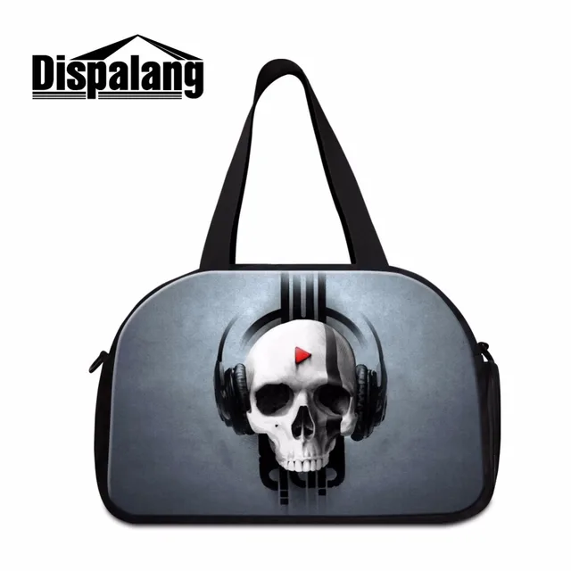 Us 29 99 40 Off 2017 Designer Mens Skull Shoulder Travel Bag Cotton Duffle Large Capacity Multicolor Women Stylish Casual For Sporty In