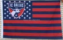 FC Dallas Stars and Stripes MLS Nation American Outdoor Indoor Hockey Baseball College Flag 3X5 Custom USA Any Team Flag