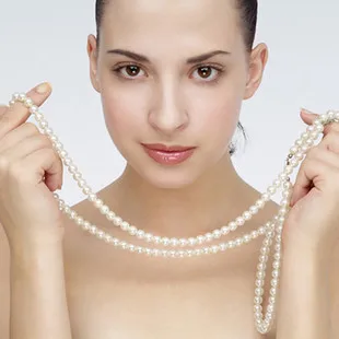 chain 10mm 8mm simulated pearl bridal necklace round jewelry factory gifts