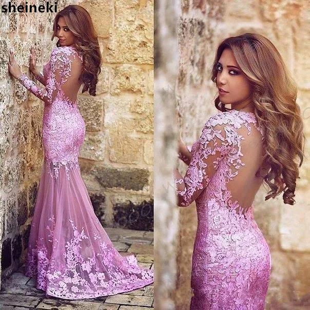 2016-long-sleeve-mermaid-prom-dresses-applique