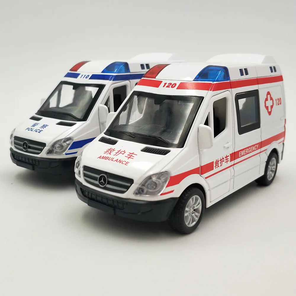 132 Benz Lingte 110 Public Security Car 120 Ambulance Toy Children
