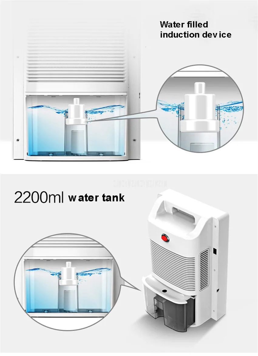 DS02 100 Вт 1080 мл/D домашний электрический осушитель воздуха сушилка для очистки поглотителя влаги с 2200 мл резервуар для воды для дома спальня