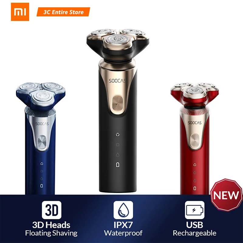 

Original Xiaomi Mijia SOOCAS S3 Electric Shaver For Men Rechargeable Washable In Electric Shavers Razor Waterproof Shaver Xiaomi