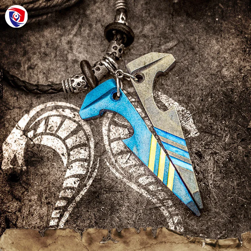 

EDC Titanium Alloy Knife Beads A Pendant Paracord Outdoor DIY Decorations Titanium Camping Gear Survival EDC Multifunction Tools
