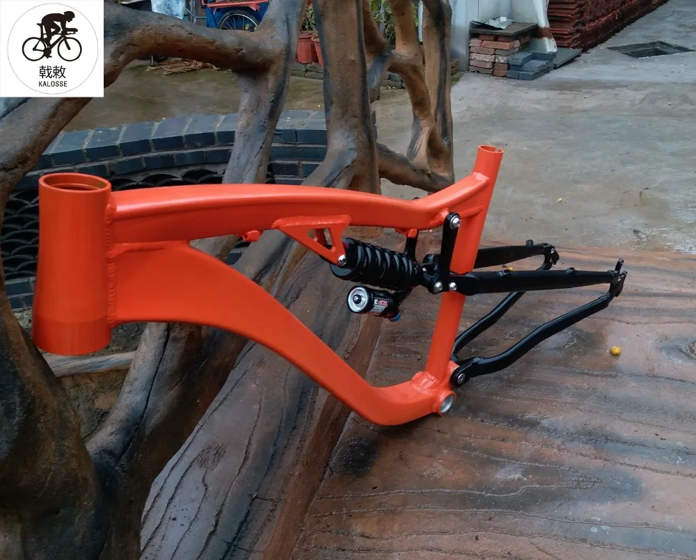 Discount Kalosse adluts bike frame with 190mm travel DIY colors   mountain bicycle  frame alloy   Downhill  DH/AM  bike frame 18