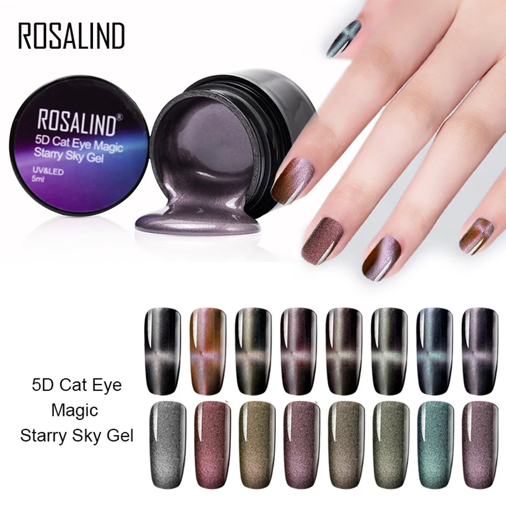 

Metallic 5D Cat Eye Polish Gel Shiny Starry Sky Soak Off Art Nail UV Polish Magnetic Nail Polish Makeup Extensions