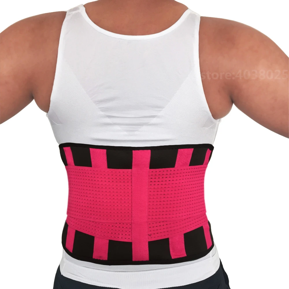 Hot-Sale-Exercise-Adjustable-Back-Support-Belt-Braces-Supports-Lumbar-Support-Brace-Black-Breathable-Waist-Trimmer