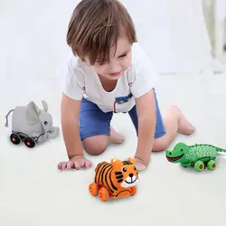 Модели автомобилей игрушки для дети мультфильм Животные оттяните назад развития Мини Раздвижные тяните назад Автомобиль Забавная