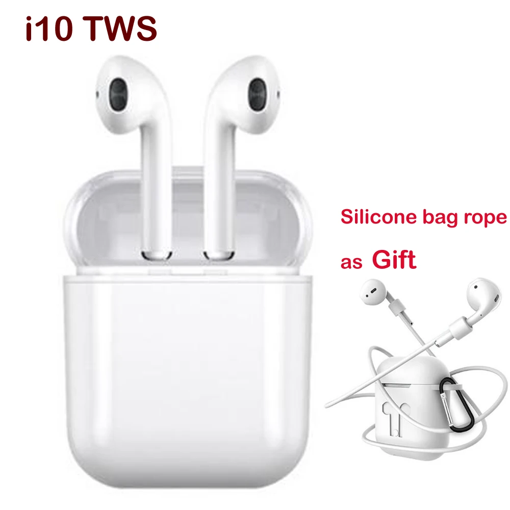

Hot sale! I10 TWS Wireless Bluetooth Touch Earphone Earbuds with Charging Box Mic for Samsung Android Xiaomi I7s iphone