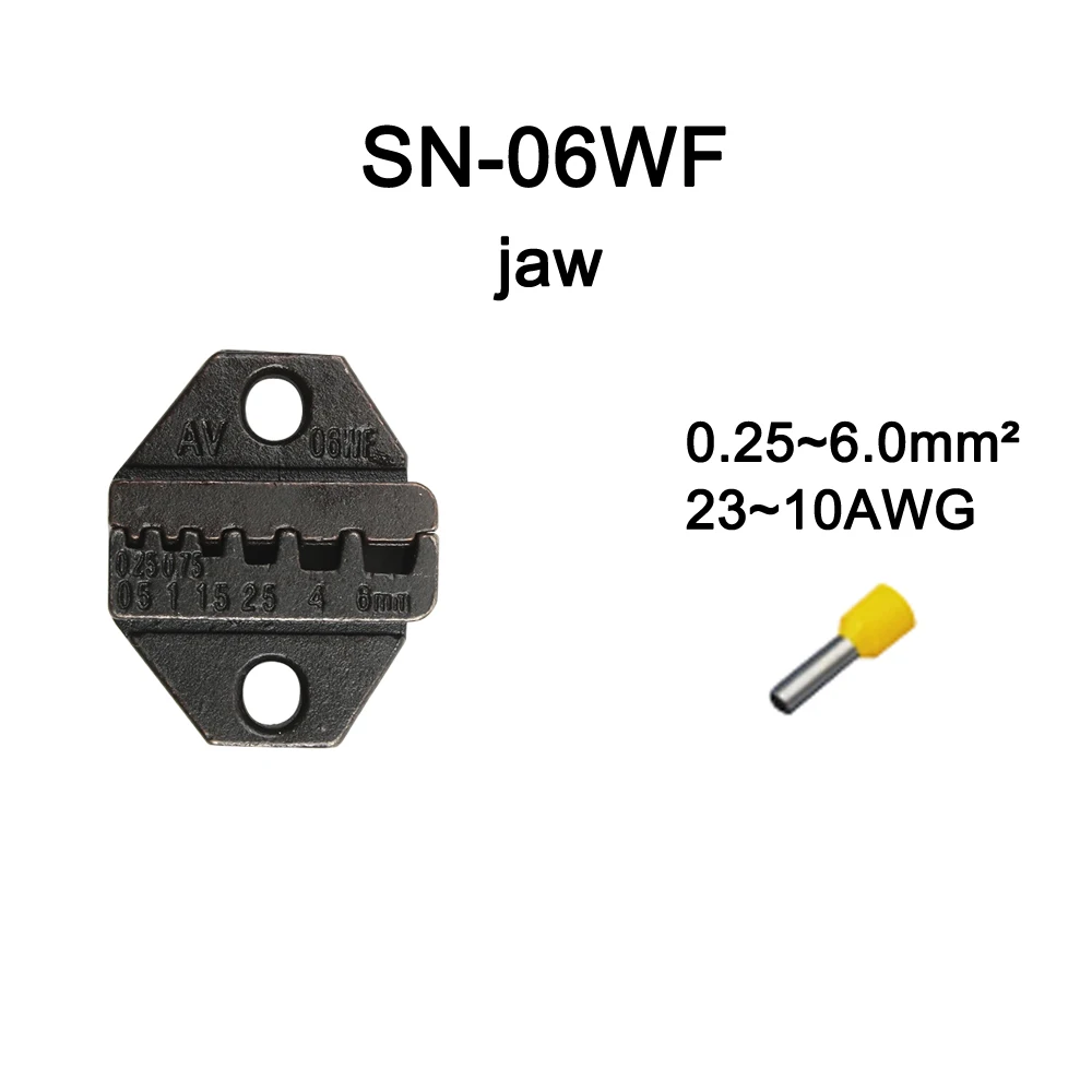 SN02WF SN06WF SN06WFL SN16WF SN01C SN02C SN0725 SN02WF2C мини EUROP СТИЛЬ штампы наборы для SN обжимной инструмент обжимные плоскогубцы челюсти - Цвет: SN-06WF