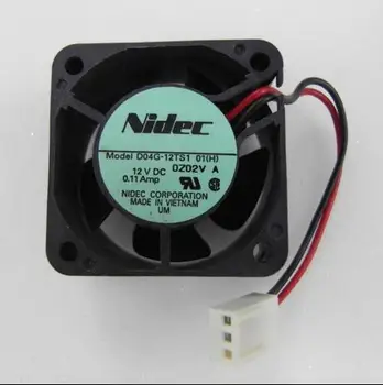 

Nidec D04G-12TS1 12V 0.11A 4020 40*40*20MM 4 cm 2 line mute switch cooling fan