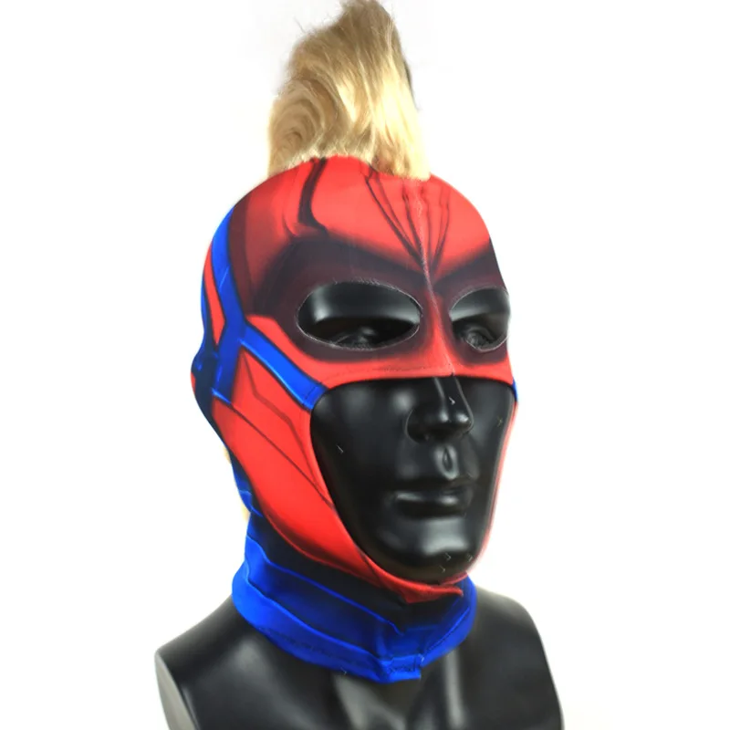 

1 piece Captain Marvel Helmet Cosplay Mask Carol Danvers Superhero Halloween Masks Costume Party Props Drop