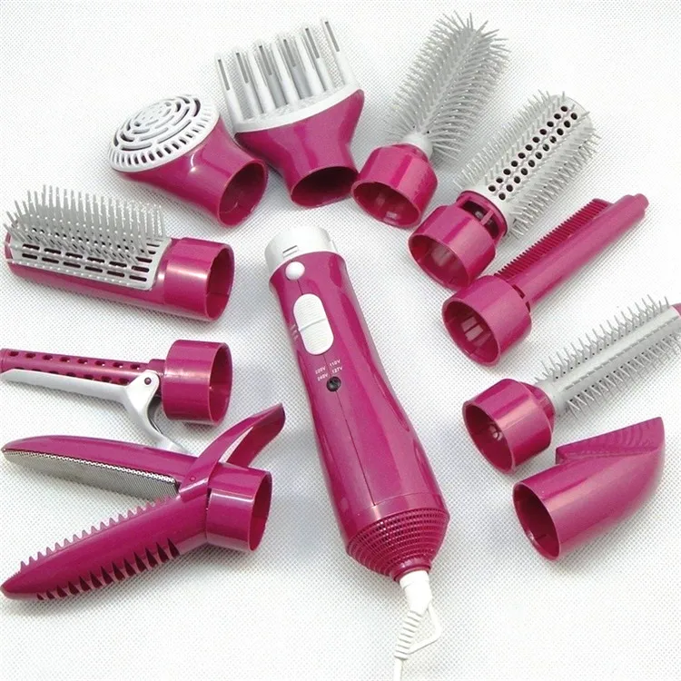 

2019 Multifunctional Electric Hair Curler 10 in 1 Professional Styler Hair Dryer Comb With Attachment Hair Styling Set 110-220V