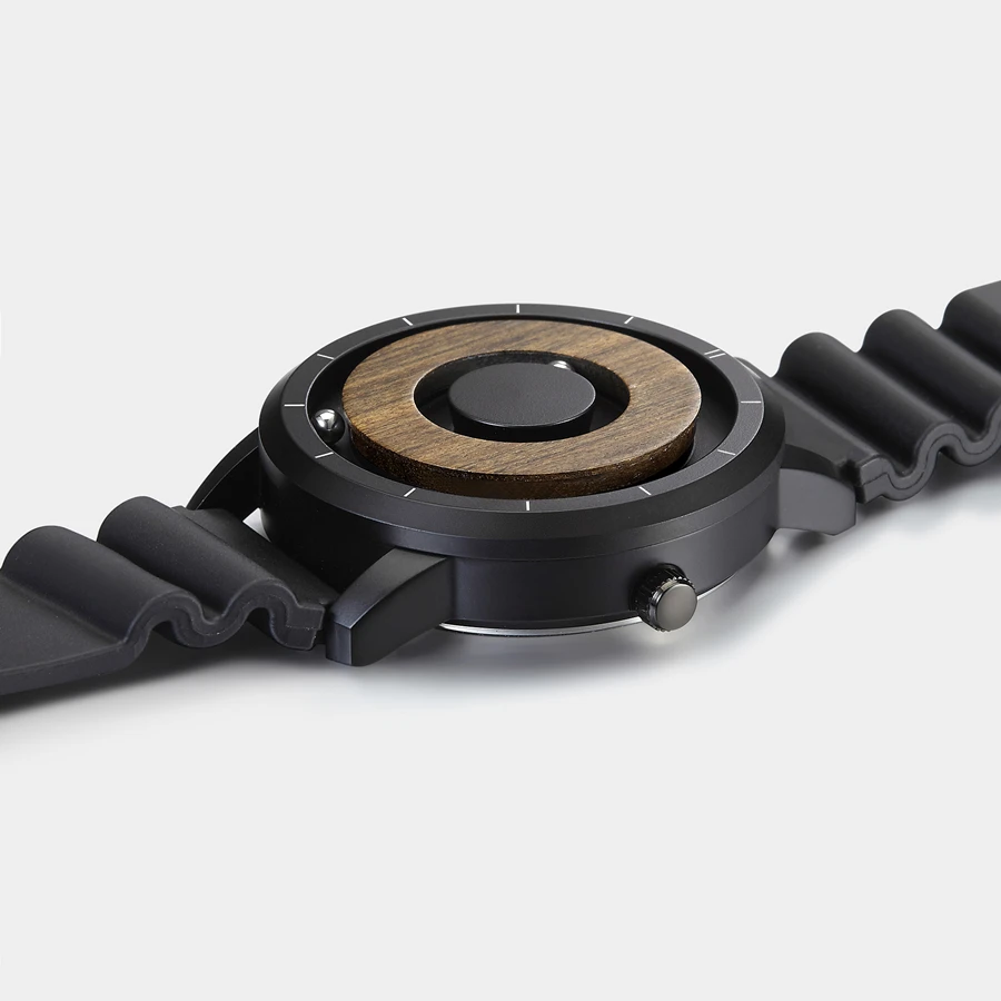 silicone pulseira aço quartzo único relógio pulso