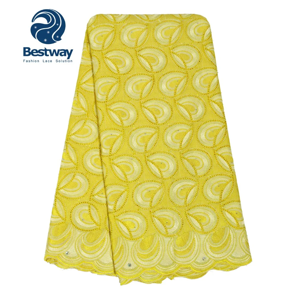 

Bestway African Dry Lace Fabric Swiss Voile With Stones Swiss Cotton Lace High Quality 2019 African Lace Fabrics