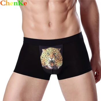 

ChenKe Men's Shorts 3D Printing Tiger Leopard Underwear Modal Sexy Knitting Breathable Boxer Shorts Men Underwear Calzoncillos