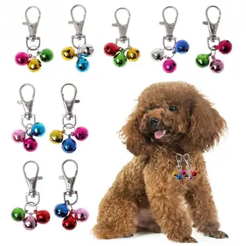 

New Colorful Coppe Jingle Bell Pet puppy kitten cat Decorations Pendants Key DIY for collar leashes necklace Dog Accessories
