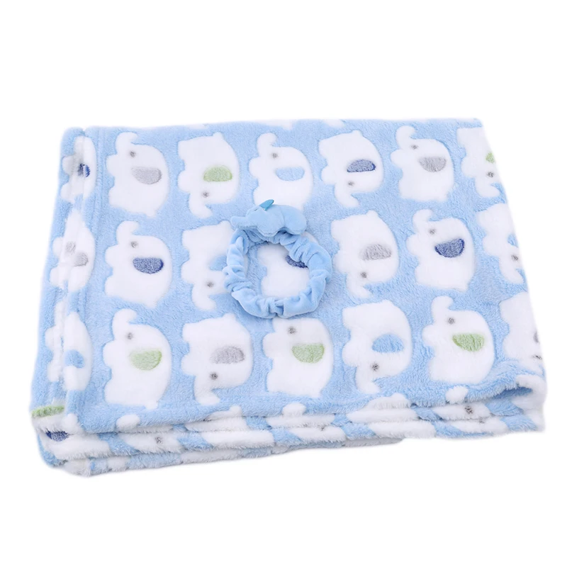 Милые Мультяшные мягкие детские одеяла в форме слона для новорожденных, кондиционер, одеяло, подушка, одеяло, принадлежности для купания ребенка - Цвет: blue