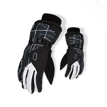 Перчатки для лыжного спорта регулируемая супер теплый Водонепроницаемый противоскользящие зимние мужские и женские скейтборд