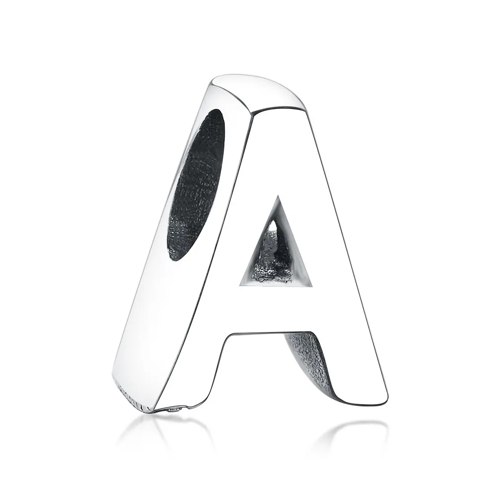 Стиль 925 серебряная буква Шарм бусины подходят Pandora браслет Подвеска «сделай сам» Изготовление ювелирных изделий