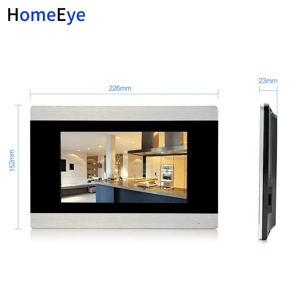 720P 7'' WiFi IP Video Intercom Smart Video Door Phone iOS/Android APP Remote Unlock 4-Apartments Door Access Control System POE