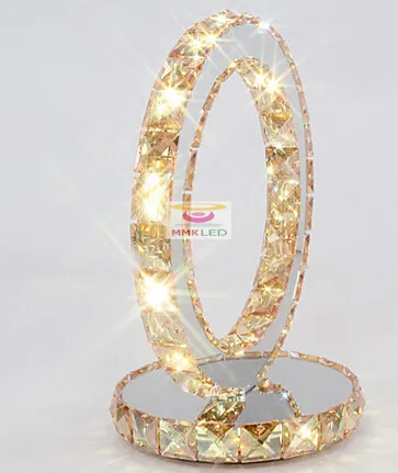 Светодиодная Хрустальная настольная лампа современный минималистичный круглый креативный маленький декоративный Настольный светильник прикроватный AC220-240V для спальни 18 Вт
