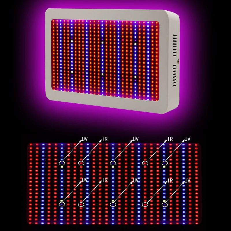 AC85 265V Full Spectrum 600Watt LED Hydroponics Grow tent Light growth box Lamp for Flower Plant