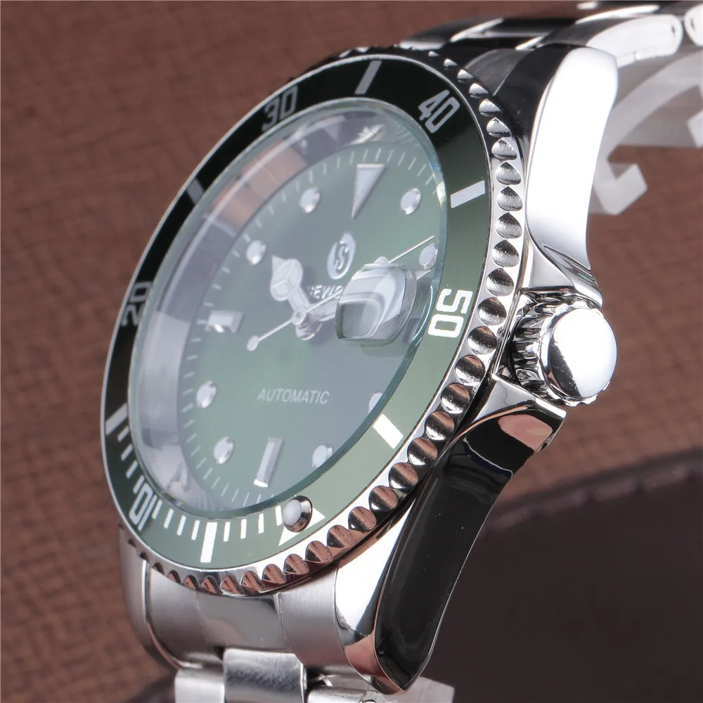  SEWOR Stainless Steel Men Wristwatches Auto Date Top Brand Luxury Sport Automatic Mechanical Watch 