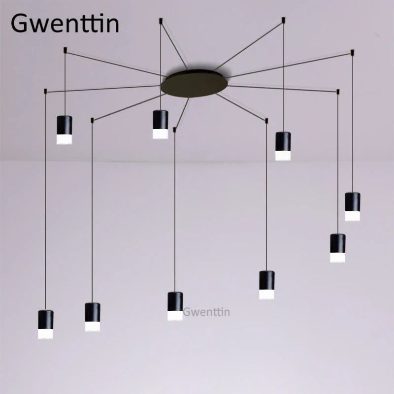 

Modern DIY Line Pendant Lamp LED Hanging lights Geometric Light Living Room Bedroom Home Art Decor Fixtures Suspension Luminaire