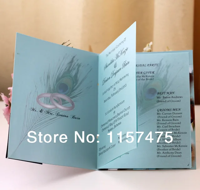 aliexpress com buy hi9002 customized wedding programs order of