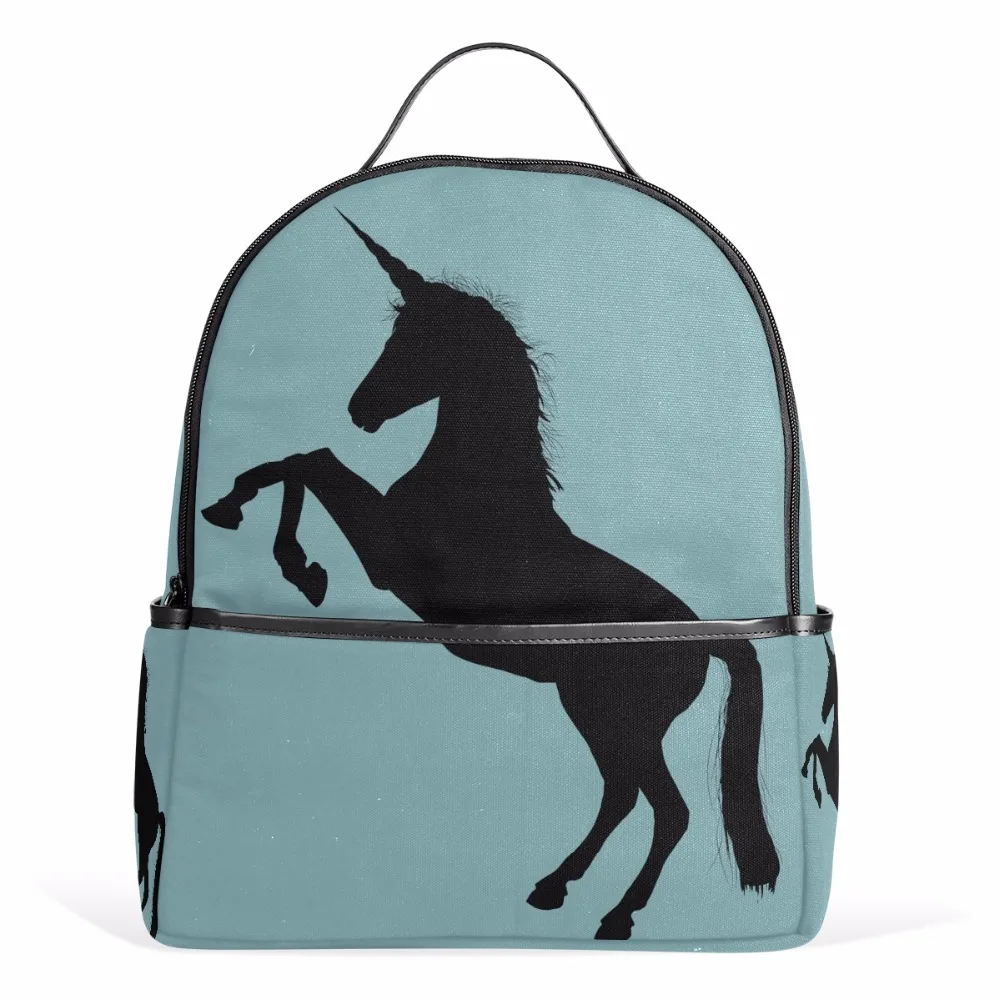 Unicreate Backpack Unicorn Black Women Bags for Travel Girls and Boys