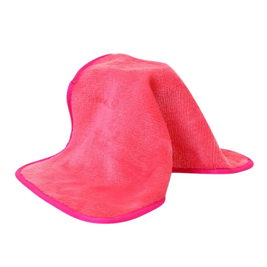 Салфетка из микрофибры для удаления подушечек полотенце для очищения лица макияж - Цвет: Hot Pink