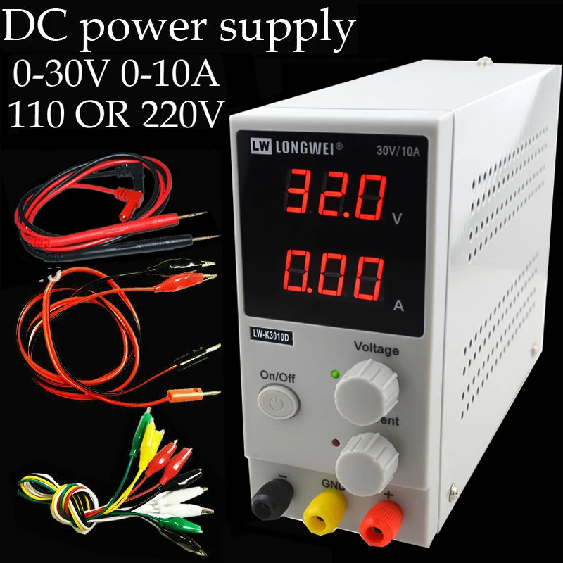 DC Power Supply Variable Adjustable 30V 10A Switching DC Regulated Power 