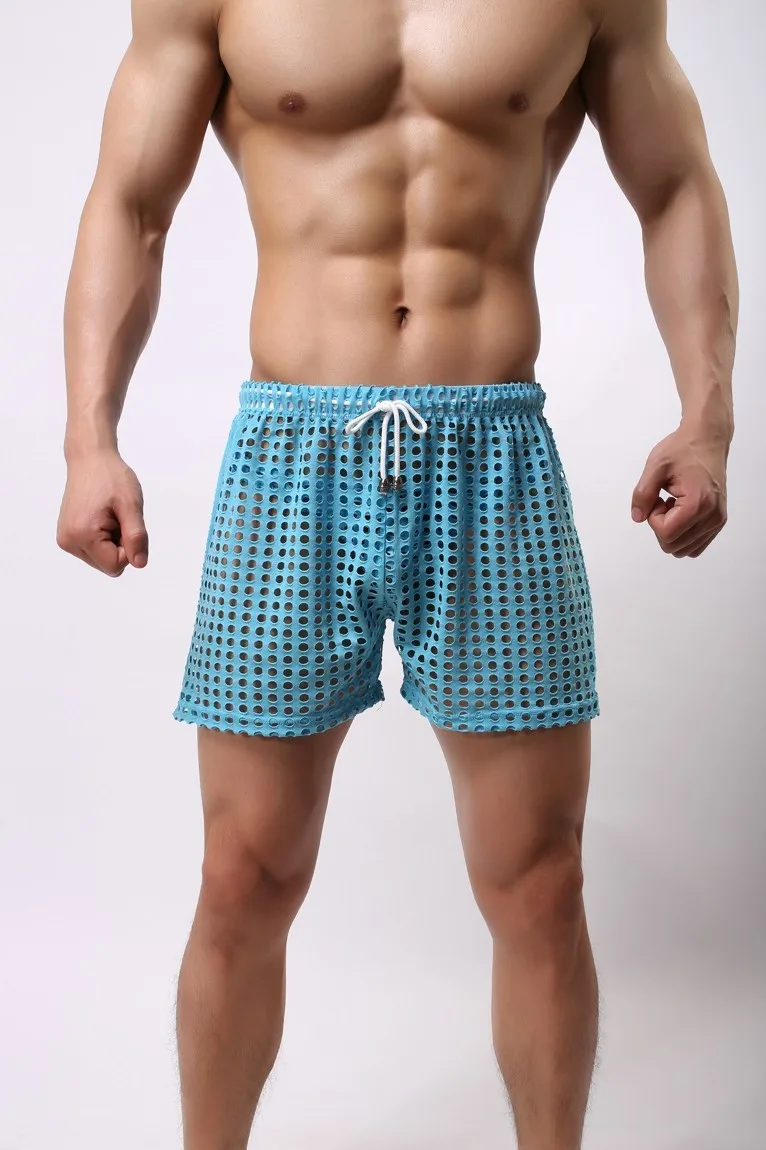 Discount Sexy Shorts Men Home Causal Beach Board Short Mens See Through