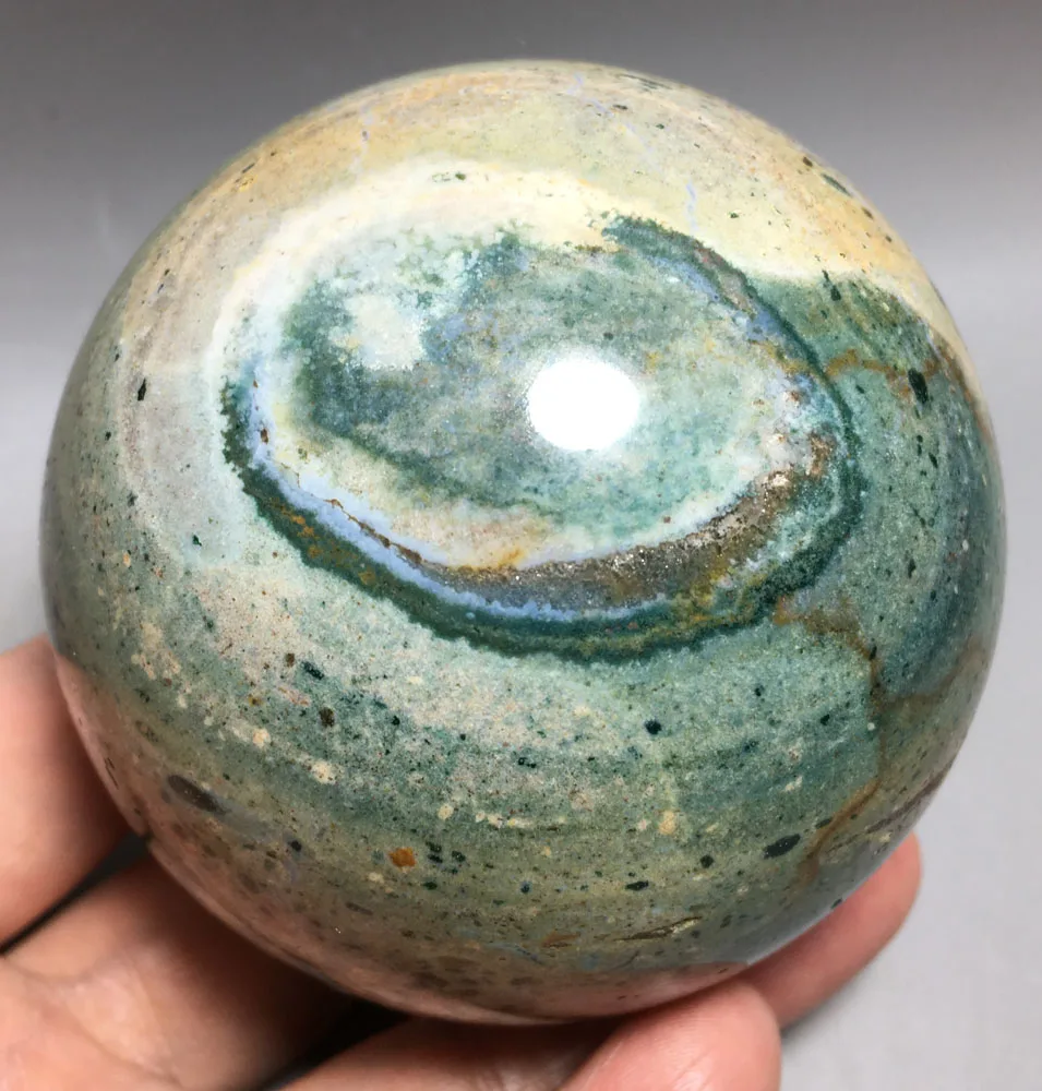 

703g NATURAL Ocean Jasper BALL HEALING mineral crystals healing stones