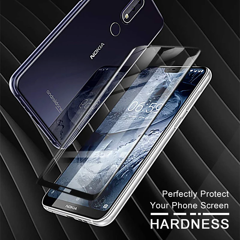 9D закаленное стекло для Nokia 6 1 Plus полное покрытие защита экрана Защитная пленка X6
