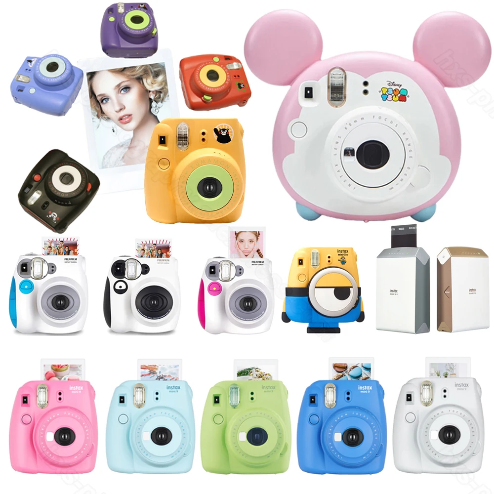 Пленочная камера Fujifilm Instax Mini 9, Fuji Mini 7 s, Tsum, Kumamon, Minion Instax Instant Mini camera s, принтер Instax SP-2