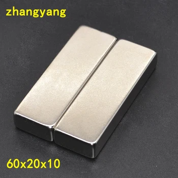 

1/5Pcs 60x20x10 Neodymium Magnet 60mm x 20mm x 10mm N50 NdFeB Block Super Powerful Strong Permanent Magnetic imanes