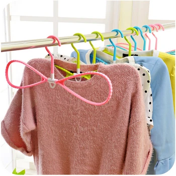 

[Free shipping] 3D Bow-knot Style Plastic Hanger, Suit for Clothes, Scarf and Slippers (10 Pieces / Lot)