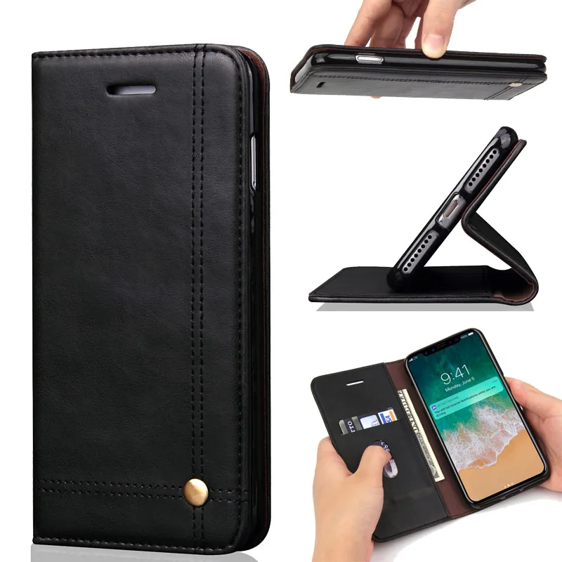 Luxury PU Leather Wallet Cover for iphone 8 case Mobile