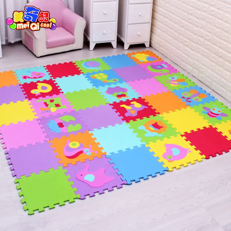 Cartoon Animal Pattern Play Mat For Kids EVA Foam Puzzle Carpet Baby Crawling Mat Gym Soft Floor Game Rugs Mei Qi Cool