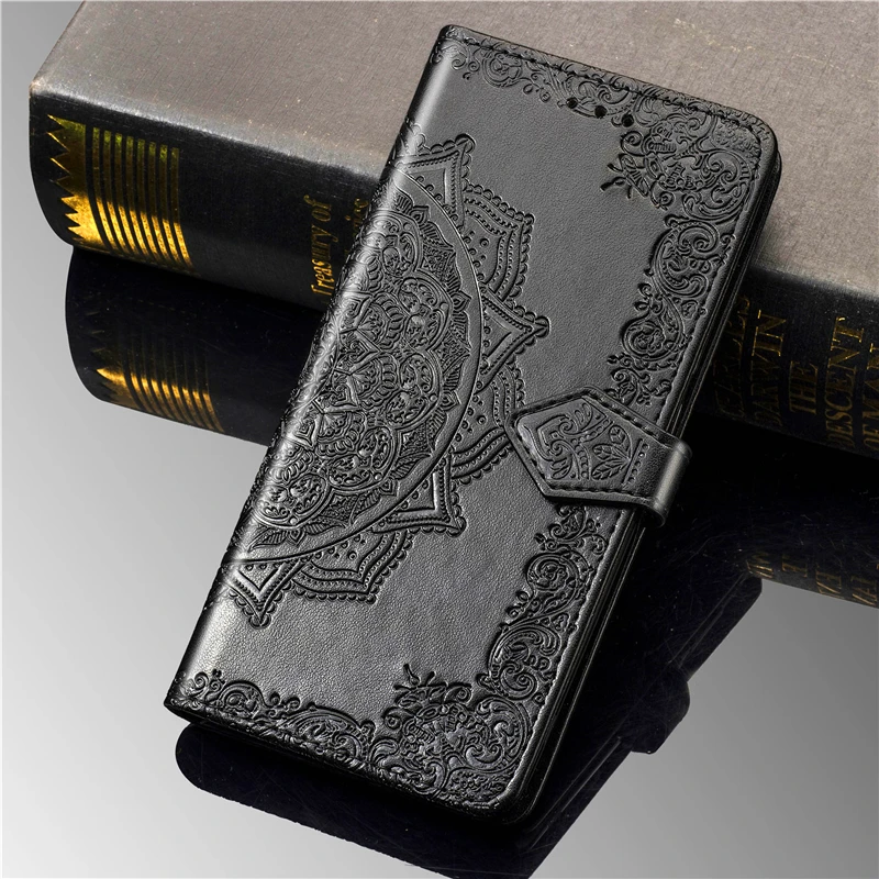 sFor Samsung Galaxy A8S Case Flower Leather Flip Phone For A9 Pro Cover Mobile Coque | Мобильные телефоны и аксессуары