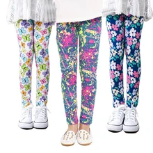 VEENIBEAR nueva flor imprimir pantalones cómodo verano mallas para niñas niños Niña Pantalones Bebé de ropa 2-13T